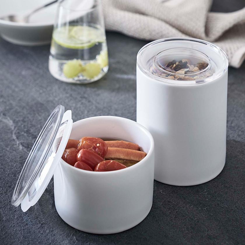 tower ［ 中身が見える陶器キャニスター タワー L ］ 山崎実業 保存