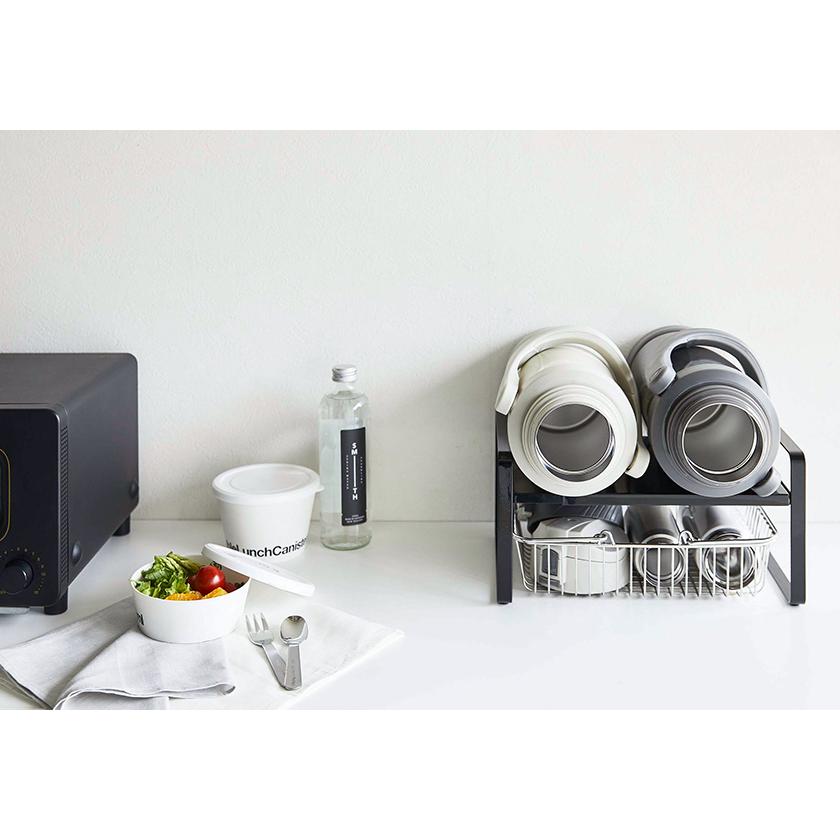 tower ［ 伸縮収納ラック タワー 2段 ］山崎実業 ディッシュラック