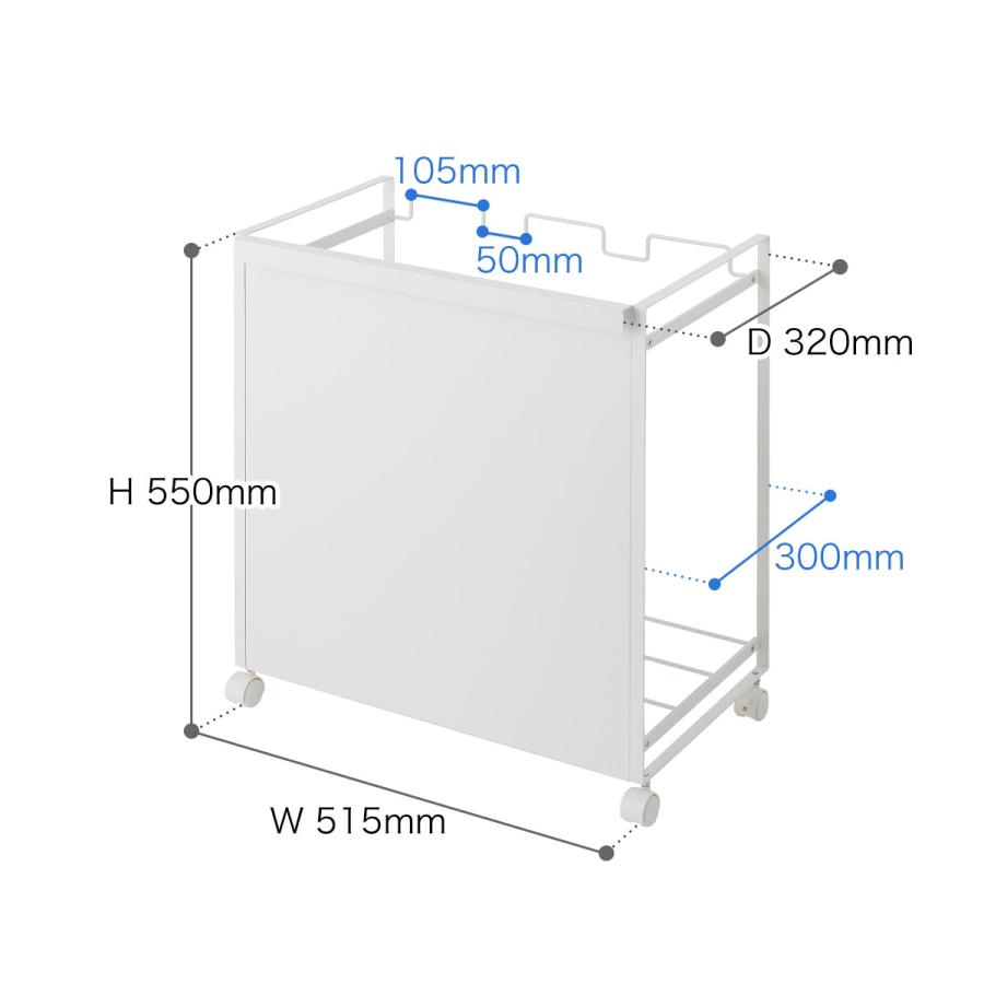 2大特典［ 目隠し分別ダストワゴン タワー 3分別 ］山崎実業 tower ごみ箱 ゴミ袋ハンガー ホルダー キャスター付き 分別 4332 4333 yamazaki ブラック｜roomy｜03