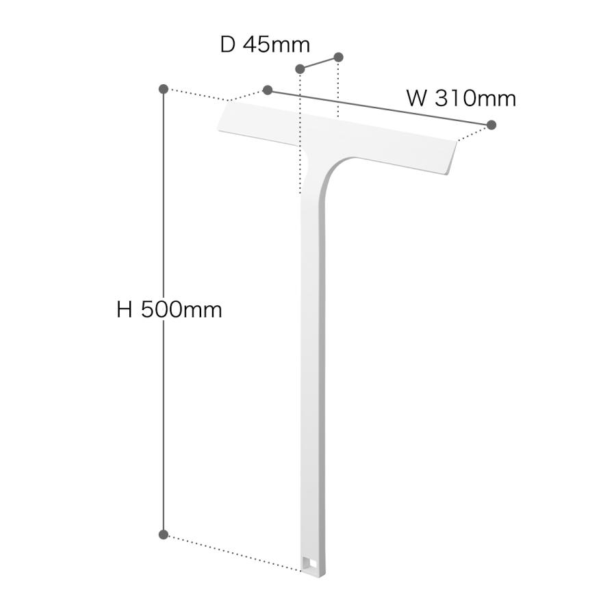 ［ マグネット水切りワイパー タワー ロング ］山崎実業 tower 浴室 スキージー 窓 鏡 磁石 お風呂掃除 ガラス掃除 yamazaki ブラック ホワイト 2005 2006｜roomy｜03