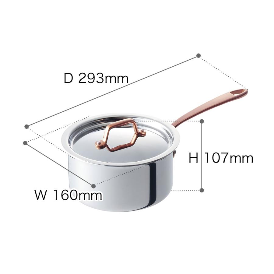 Vita Craft（ビタクラフト） ディア 片手鍋 14cm ih 対応 ローズ