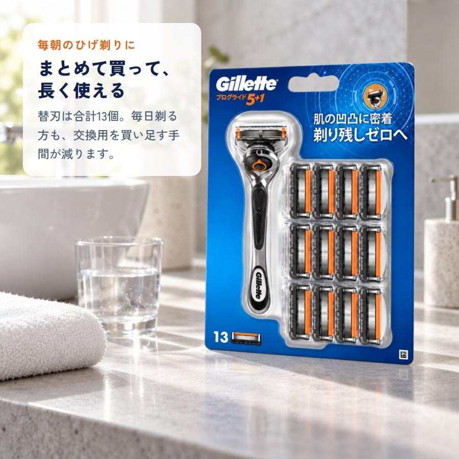 Gillette ジレット プログライド マニュアル _ 本体＋替刃13個セット 5