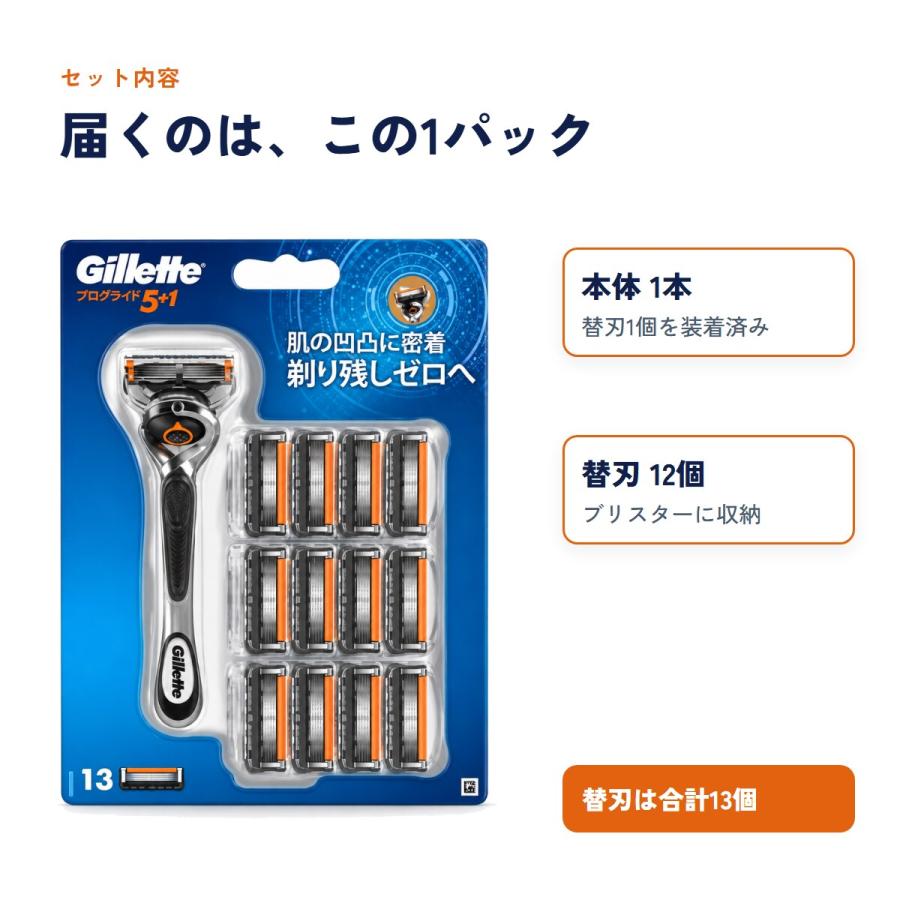 Gillette ジレット プログライド マニュアル _ 本体＋替刃13個セット 5