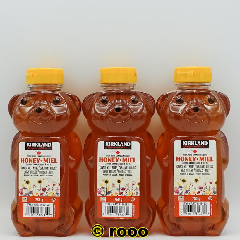 はちみつ 蜂蜜 ハチミツ ハニー カナダ産 カークランド コストコ 天然 くまボトル 750グラム 3個 合計2250グラム 送料無料 8