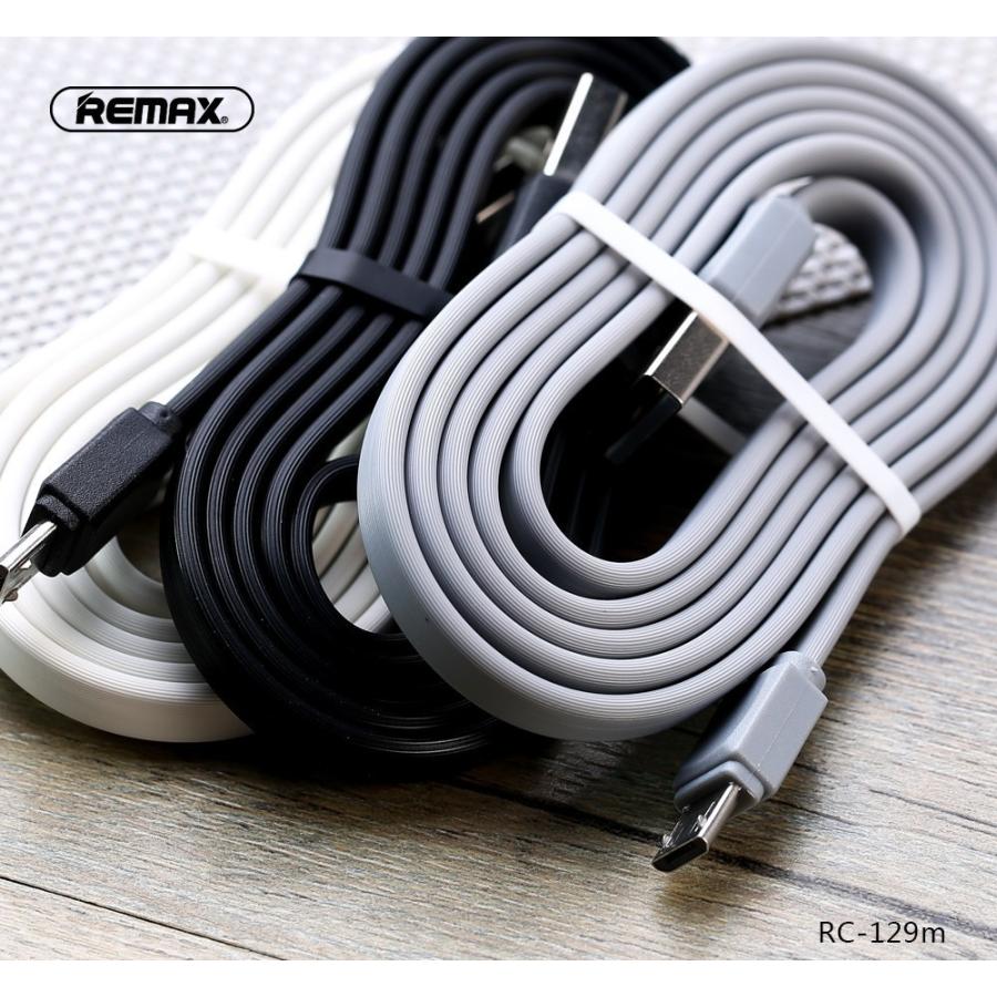 【REMAX】 Micro USB-USBケーブル 充電・データ転送用 RC-129m 2.4A マイクロUSBケーブル :rc129m ...