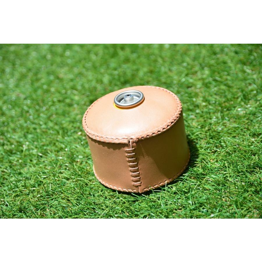 ガス缶 OD缶 カバー レザー 本革 250サイズ ケース 茶紐 gc01001 Roost Outdoorsヤフー店 通販