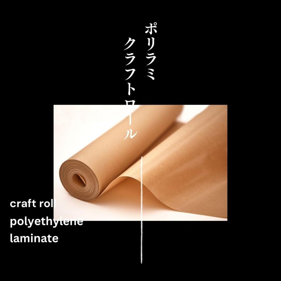 ポリラミクラフト紙 ロール 485mm×20m 小巻 ポリラミ紙 ポリラミネート紙 防水 耐水 包装紙 フラワーラッピング 梱包紙 緩衝材 養生資材 送料無料 |  | 02