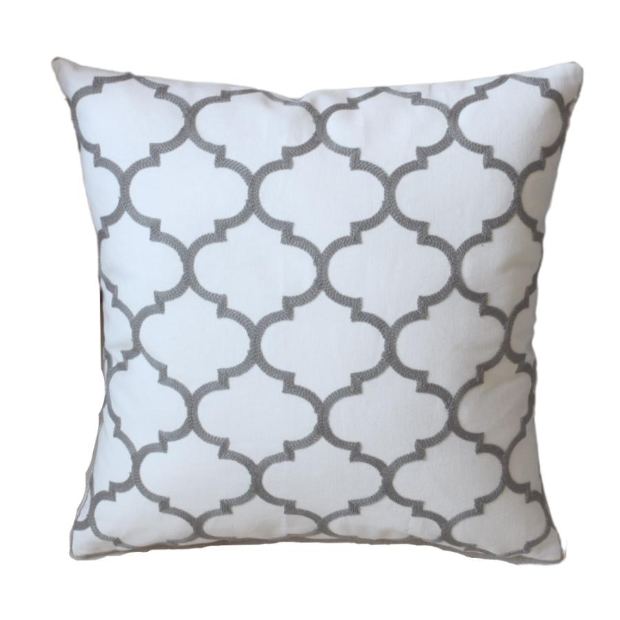 クッションカバー 北欧 45×45cm エンブロイダリー 選べる2枚セット