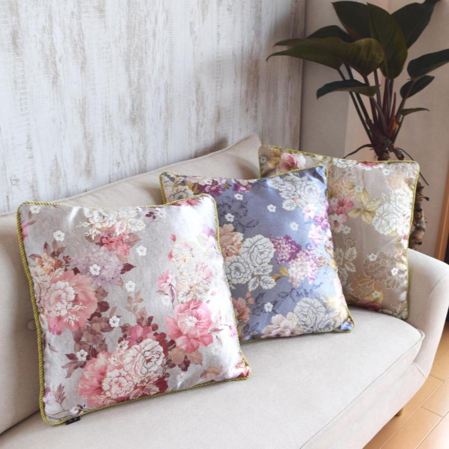 BEAU FLEUR クッションカバー ロシェ 45×45cm ローズ フラワー柄