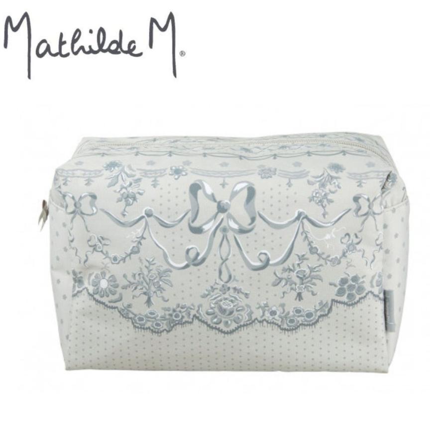 マチルドエム【Mathilde M】 ポーチ M リボン レース柄 | 