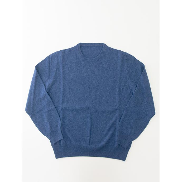 アドルフォ カシミア ADLFO Cashmere ロロピアーナカシミアクルーネックニット イタリア製 ブルー adl482002 | ブランド登録なし | 01