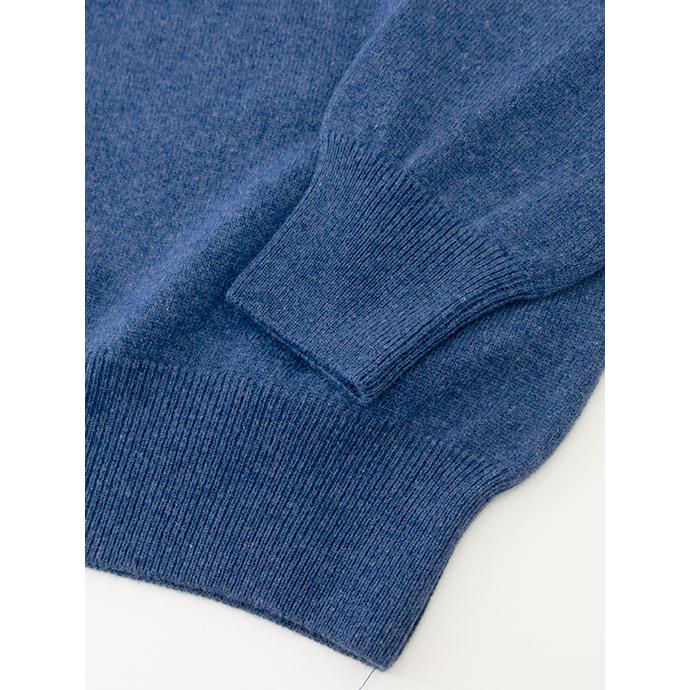 アドルフォ カシミア ADLFO Cashmere ロロピアーナカシミアクルーネックニット イタリア製 ブルー adl482002 | ブランド登録なし | 03