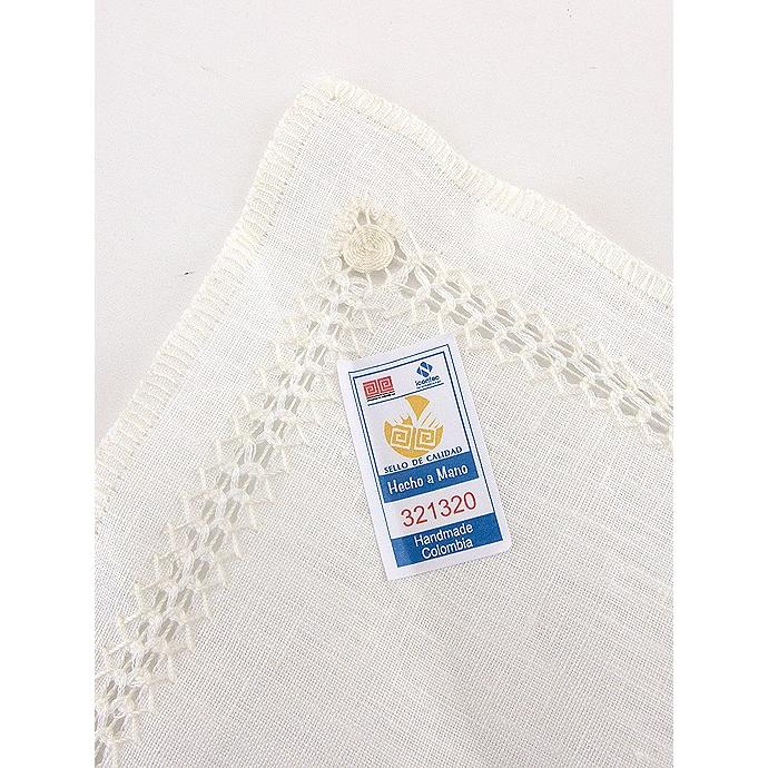 AD56/エーディーチンクワンタセイ/ポケットチーフ/リネン/ハンドメイド/ホワイト/adm340803 | ブランド登録なし | 01