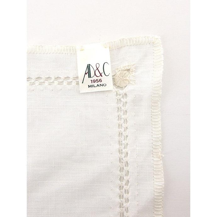 AD56/エーディーチンクワンタセイ/ポケットチーフ/リネン/ハンドメイド/ホワイト/adm340803 | ブランド登録なし | 03