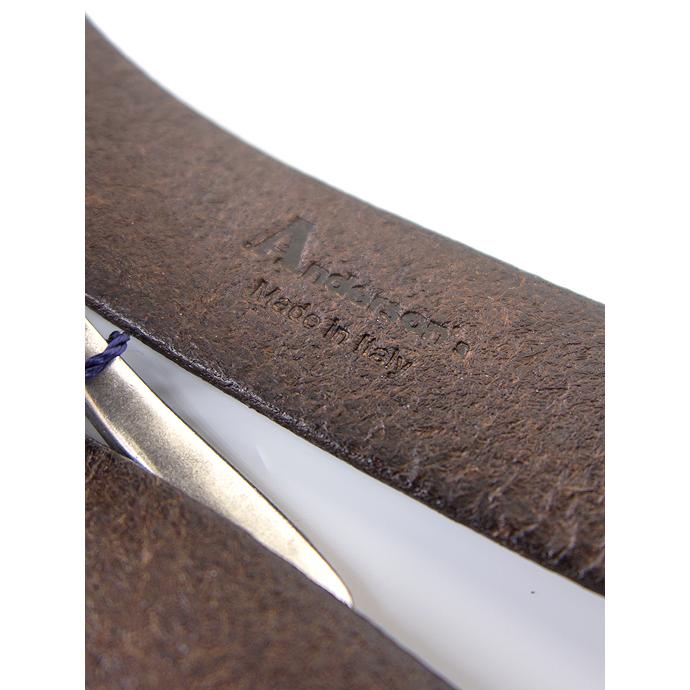 アンダーソンズ Andersons レザーベルト/プンターレ イタリア製 ダークブラウン and501802 | Anderson's | 06