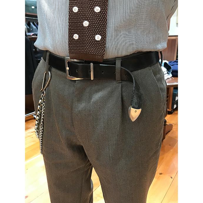 アンダーソンズ Andersons レザーベルト/プンターレ イタリア製 ダークブラウン and501802 | Anderson's | 07