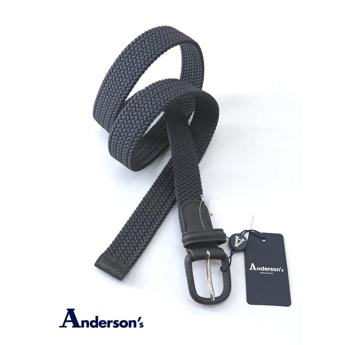 アンダーソンズ Andersons ストレッチメッシュベルト イタリア製 グレー and502401 | 
