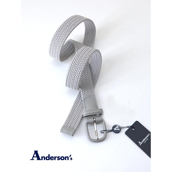 アンダーソンズ Andersons ストレッチメッシュベルト イタリア製 シルバー and502402 | 