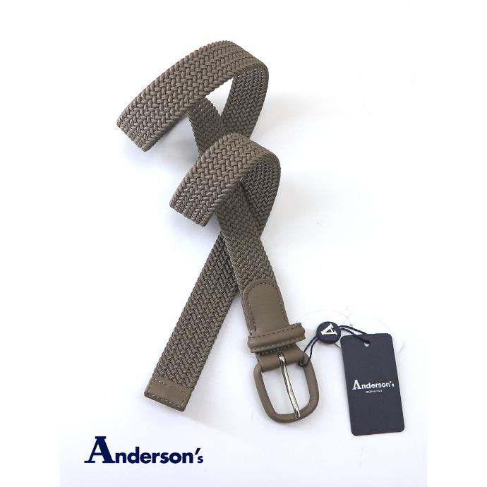アンダーソンズ Andersons ストレッチメッシュベルト イタリア製 ベージュ and502403 | 