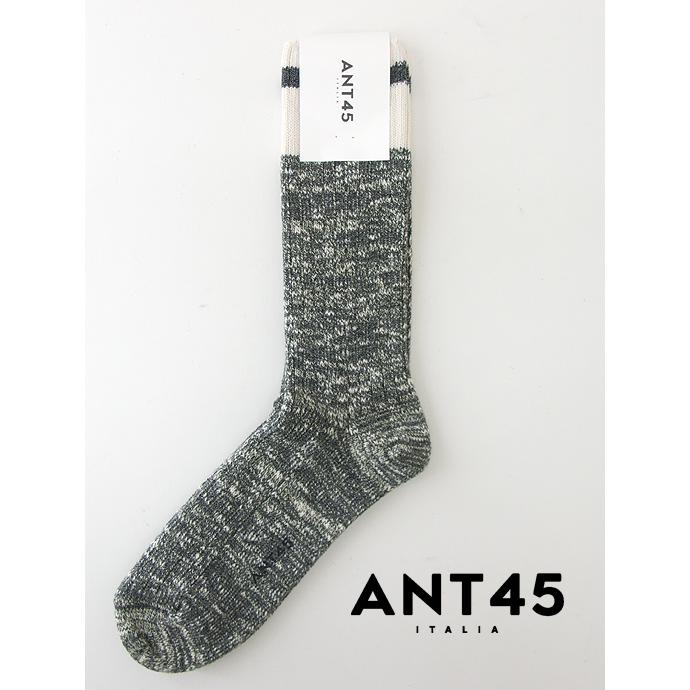 ANT45/アント クワランタチンクエ/カジュアルソックス/FIRENZE/メランジグレー×ホワイト/ant441602 | ブランド登録なし