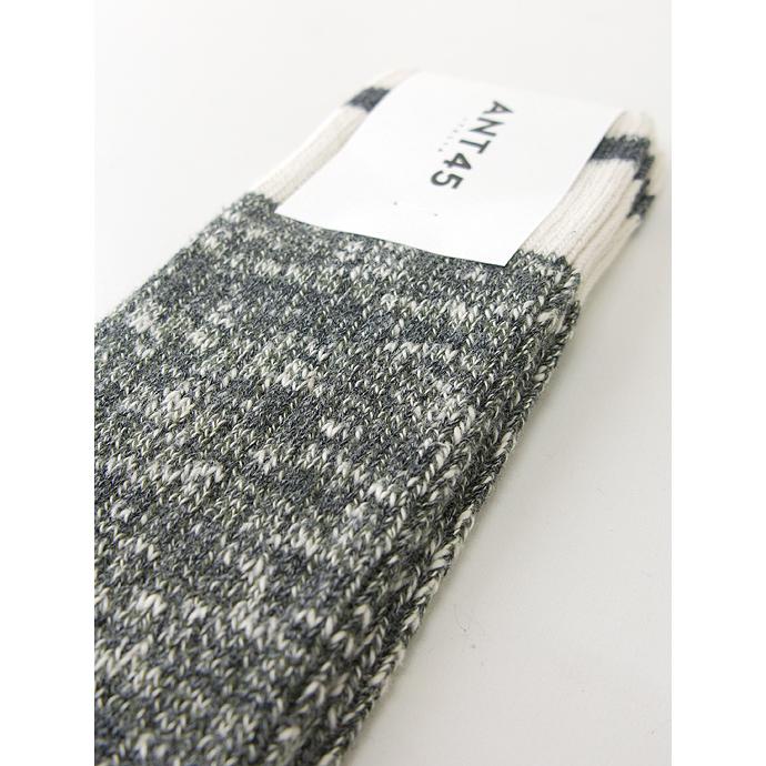 ANT45/アント クワランタチンクエ/カジュアルソックス/FIRENZE/メランジグレー×ホワイト/ant441602 | ブランド登録なし | 01