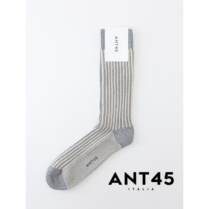 アント クワランタチンクエ ANT45 カジュアルソックス/CAPRI イタリア製 グレー×オフベージュ ant481601 | ブランド登録なし