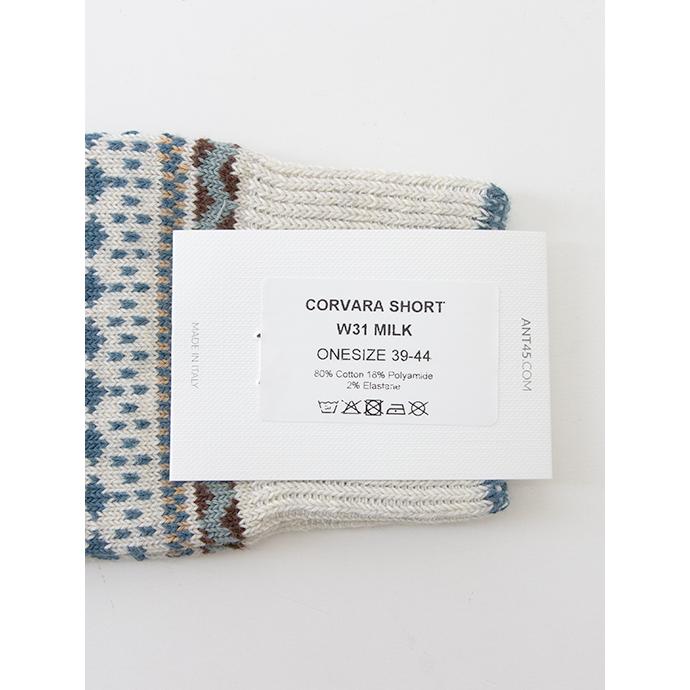 アント クワランタチンクエ ANT45 カジュアルソックス/CORVARA イタリア製 オフグレー×ブルー×ブラウン ant481603 | ブランド登録なし | 02