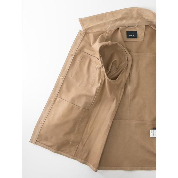 30％OFF】アルマ ARMA レザーシャツアウター/ゴートスキンスエード/DEX