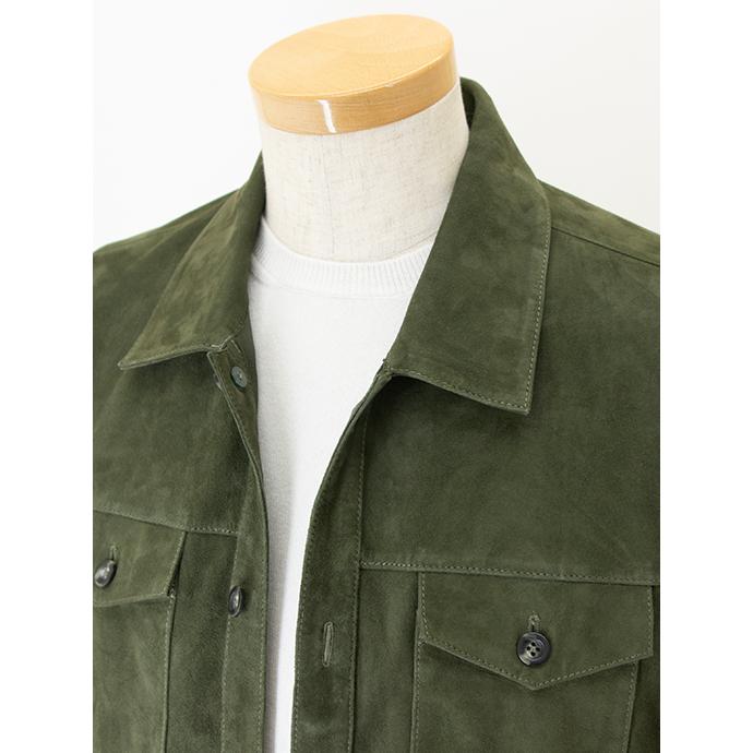 【30％OFF】アルマ ARMA レザーシャツアウター/ゴートスキンスエード/DEX フォレストグリーン arm481201 | ブランド登録なし | 02