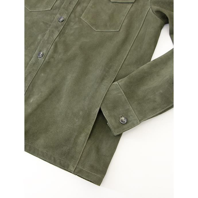 【30％OFF】アルマ ARMA レザーシャツアウター/ゴートスキンスエード/DEX フォレストグリーン arm481201 | ブランド登録なし | 04