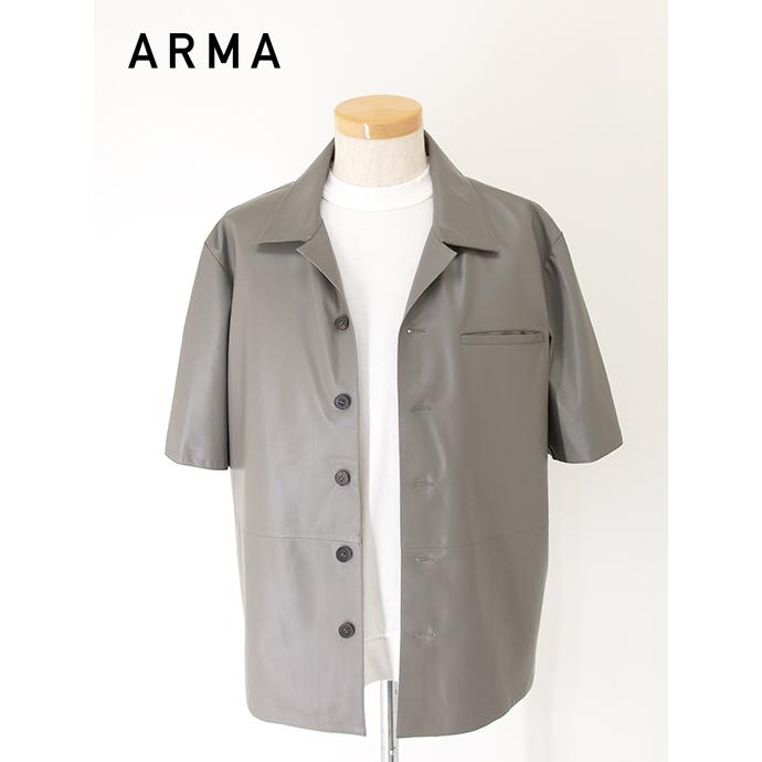 アルマ ARMA 超軽量半袖レザーシャツ/CAVE/フェザーラムスキン トープ arm500601 | ブランド登録なし