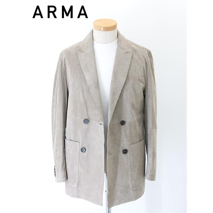 【40％OFF】アルマ ARMA ダブルジャケット/スエード/BRANSON グレージュ arm501402 | 