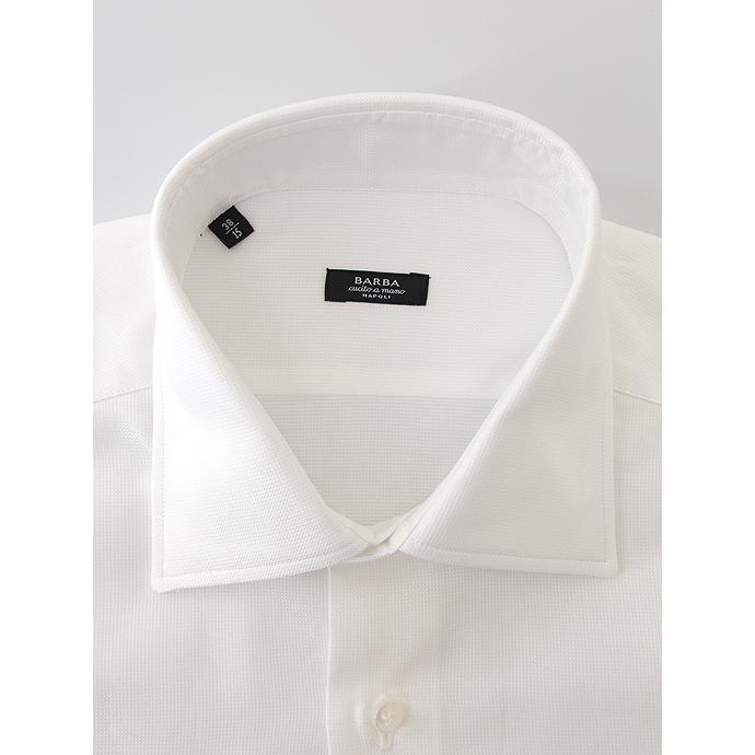 BARBA/バルバ/ドレスシャツ/セミワイドカラー/ホワイト/bar401801  
