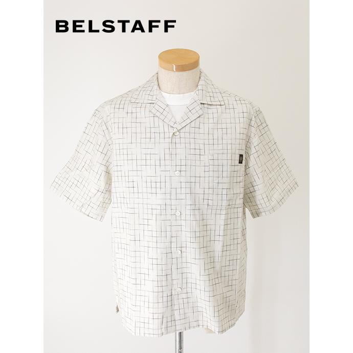 【50％OFF】ベルスタッフ BELSTAFF 半袖シャツ/オープンカラー/ソフトコットン/TIDE SHIRT ナチュラル bel500809 | BELSTAFF