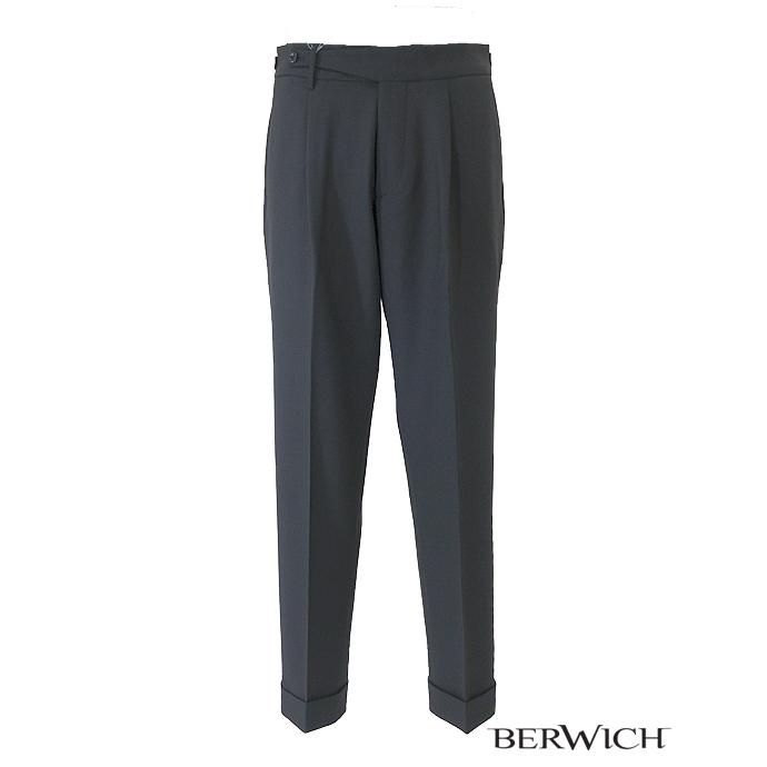 BERWICH ベルウィッチ サルーテ 1プリーツ ウールサキソニー パンツ