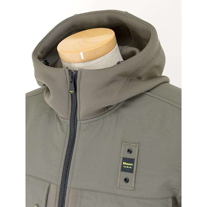【30％OFF】ブラウアー Blauer ソフトシェルフーディ ミリタリーグリーン bla502004 | Blauer | 03