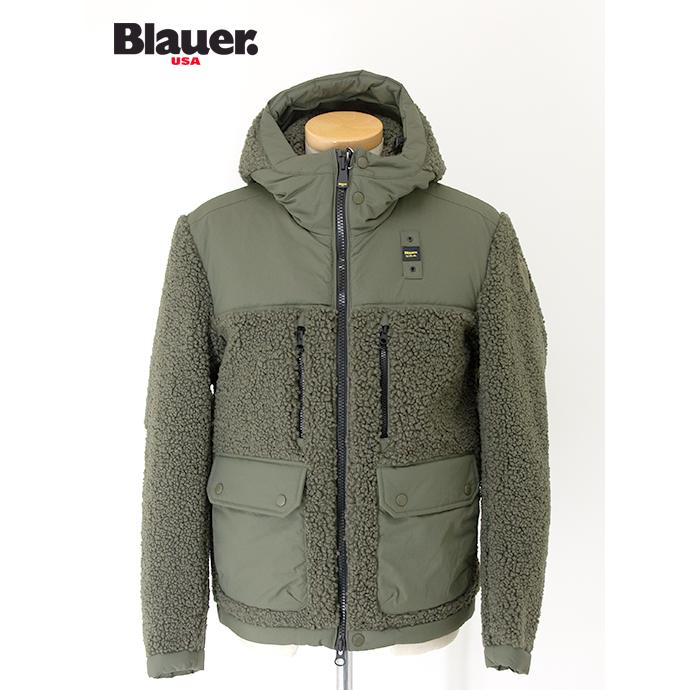 【30％OFF】ブラウアー Blauer ボアフリースフーディ ミリタリーグリーン bla502005 | Blauer