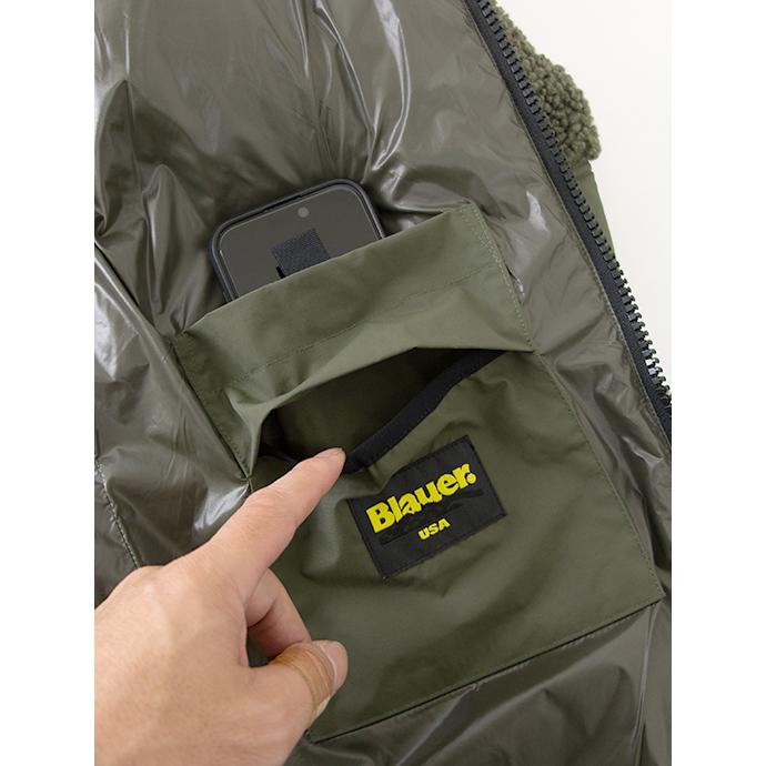 【30％OFF】ブラウアー Blauer ボアフリースフーディ ミリタリーグリーン bla502005 | Blauer | 09