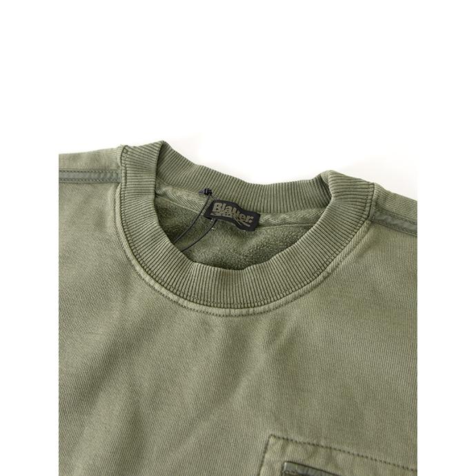 【30％OFF】ブラウアー Blauer スウェット/クルーネック ミリタリーグリーン bla502008 | Blauer | 05
