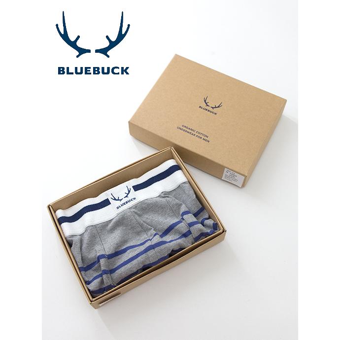 BLUE BUCK/ブルーバック/ボクサーパンツ/オーガニックコットン/グレーボーダー/blb461006 | ブランド登録なし