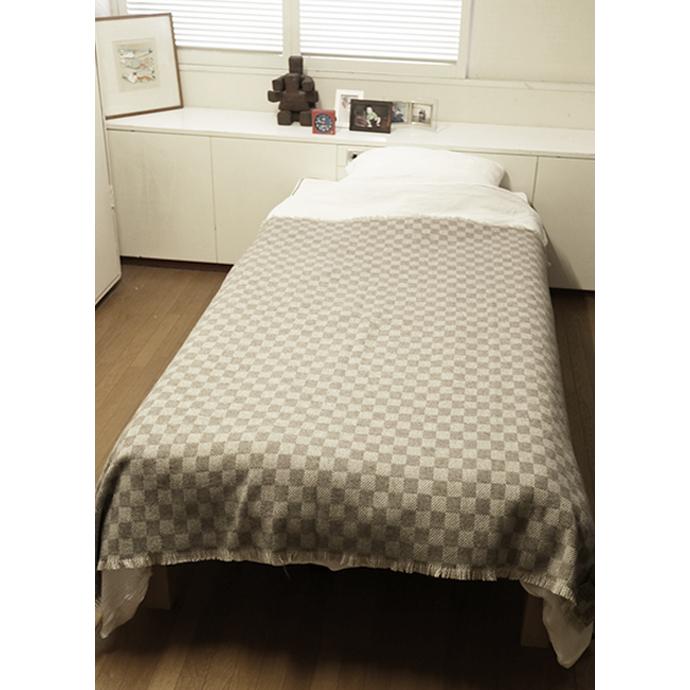 Bottoli/ボットリ/ウールブランケット/ブロックチェック/LANA ITALIANA/ナチュラル/bot402401 | ブランド登録なし | 01