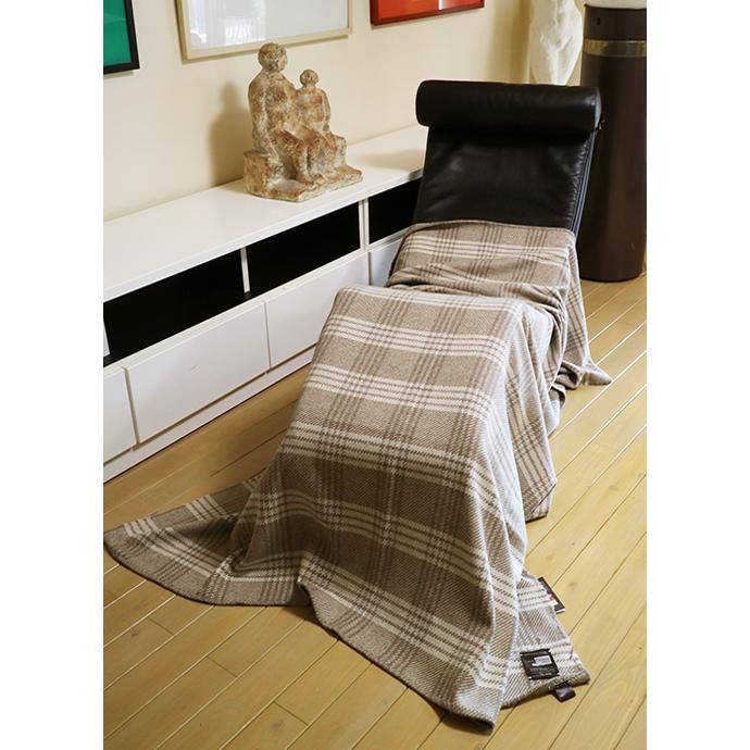 Bottoli/ボットリ/ウールブランケット/グレンチェック/LANA ITALIANA/ナチュラル/bot402405 | ブランド登録なし