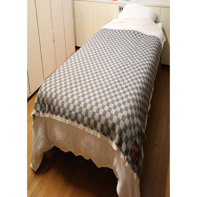 Bottoli/ボットリ/ウールブランケット/ブロックチェック/天然染料/グレー/bot402407 | ブランド登録なし | 01