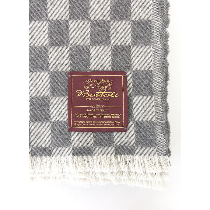 Bottoli/ボットリ/ウールブランケット/ブロックチェック/天然染料/グレー/bot402407 | ブランド登録なし | 05
