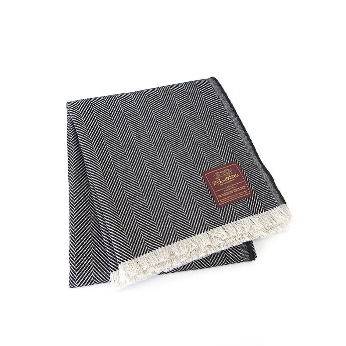 Bottoli/ボットリ/ウールブランケット/ヘリンボーン/ブラック/bot402409 | ブランド登録なし | 02
