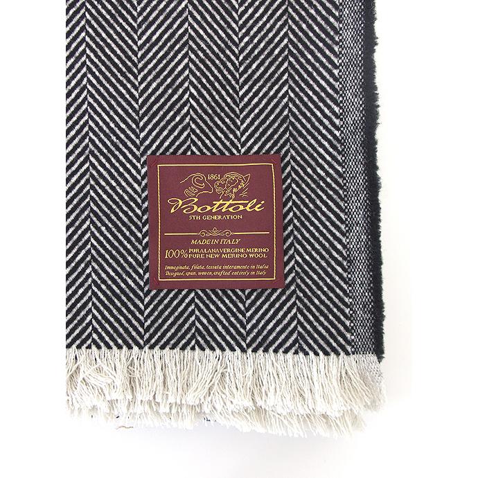 Bottoli/ボットリ/ウールブランケット/ヘリンボーン/ブラック/bot402409 | ブランド登録なし | 05