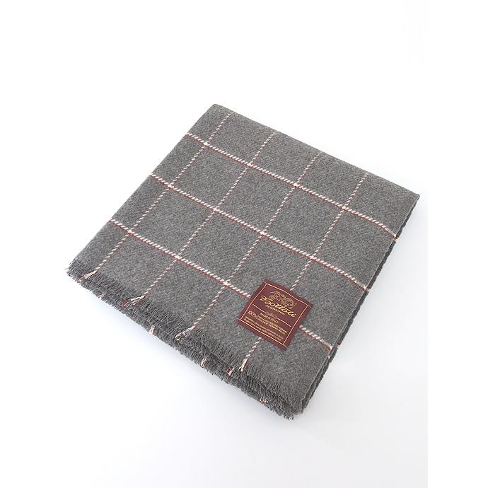 Bottoli/ボットリ/ウールブランケット/ウインドウペン/ミディアムグレー×レッド/bot420404 | ブランド登録なし | 01