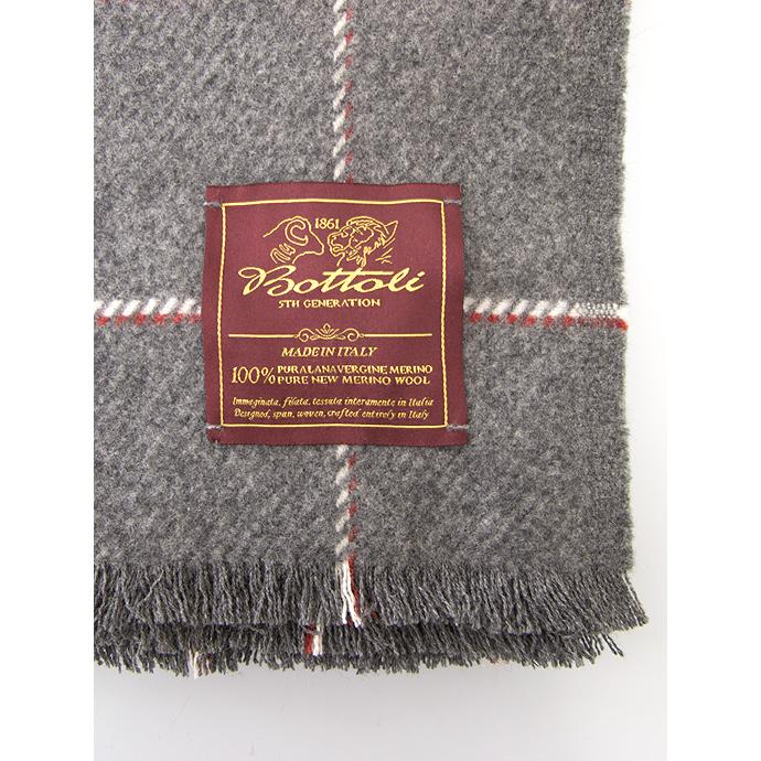 Bottoli/ボットリ/ウールブランケット/ウインドウペン/ミディアムグレー×レッド/bot420404 | ブランド登録なし | 04