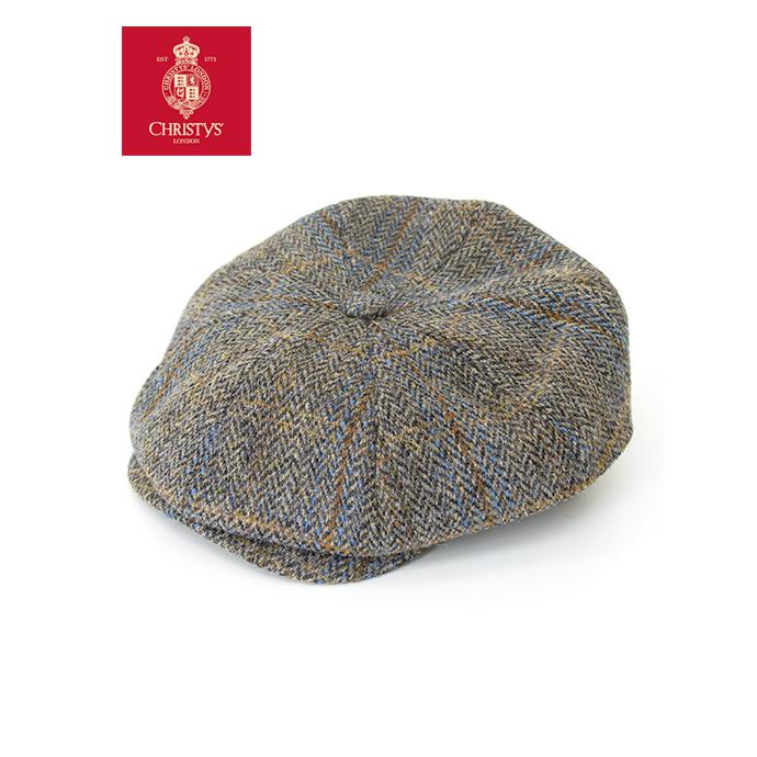 クリスティーズ CHRISTYS’ 8パネルキャスケット/Harrid Tweedチェック柄ツイード チェック chr482001 | CHRISTYS' LONDON