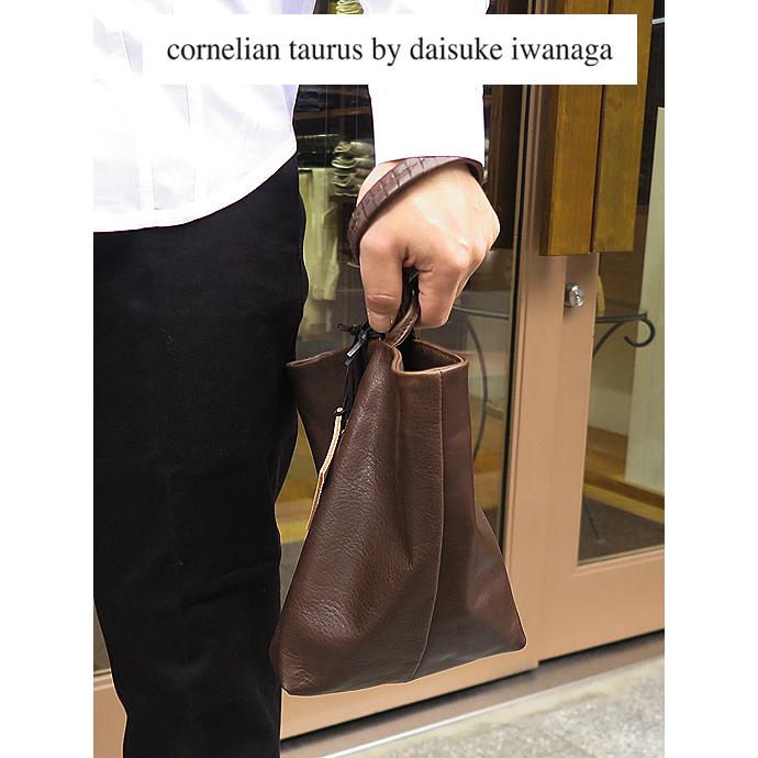 cornelian taurus by daisuke iwanaga コーネリアンタウラス バイ /CWS deformer bag/レザー巾着/ダークブラウン/cor460102 | ブランド登録なし